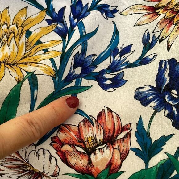 Liz Claiborne Floral Print Bubble Hem Tank Top sz 1X - Picture 9 of 10